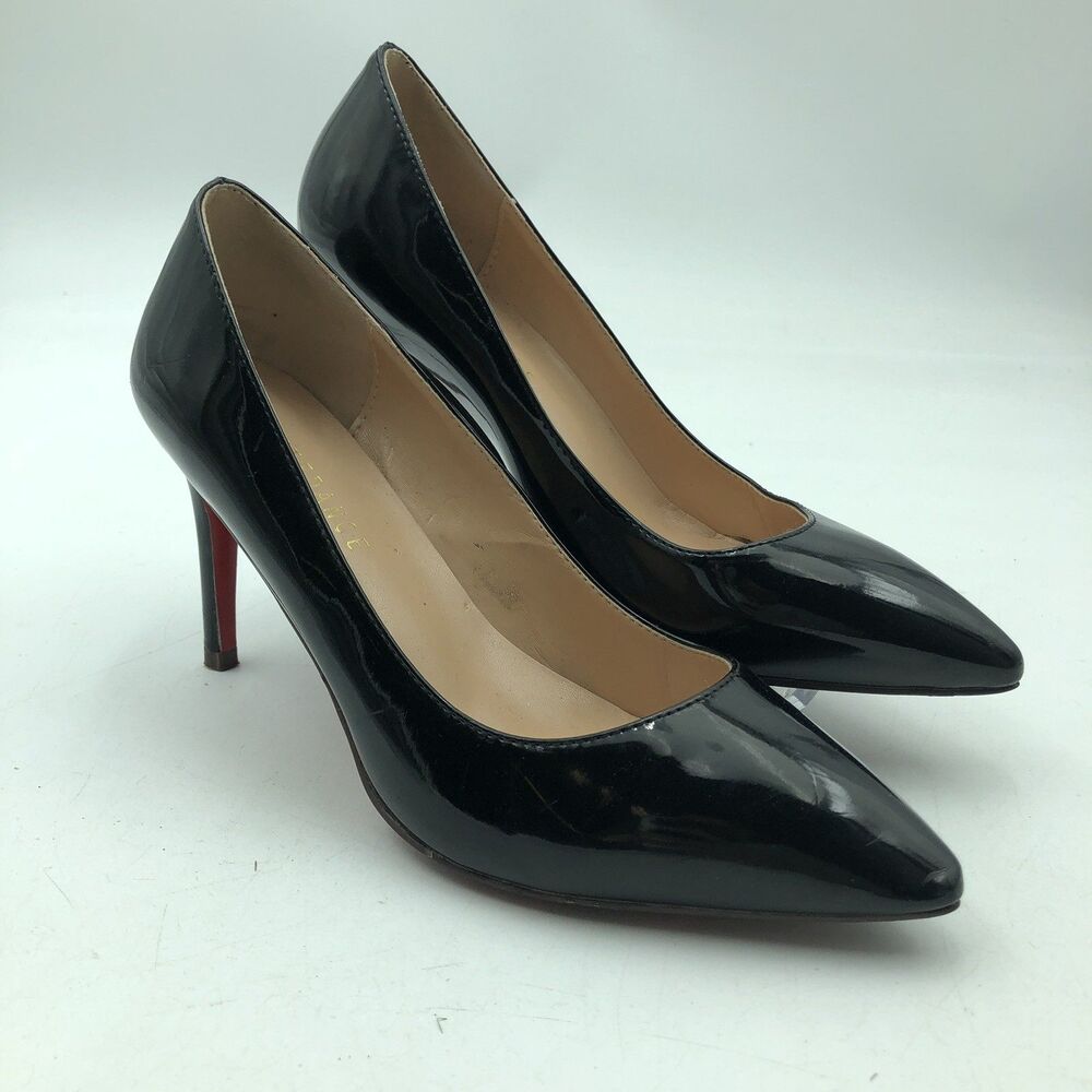 SUNETEDANCE Women's Size 5 Classic Pumps  Slip On Gloss Black